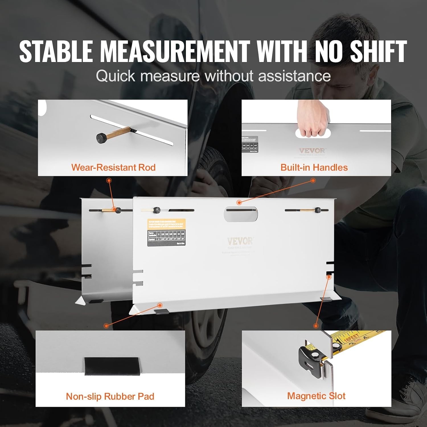 2-Pack Alignment Tool Toe Plates, Stainless Steel Toe Angle Measurement Tool ...