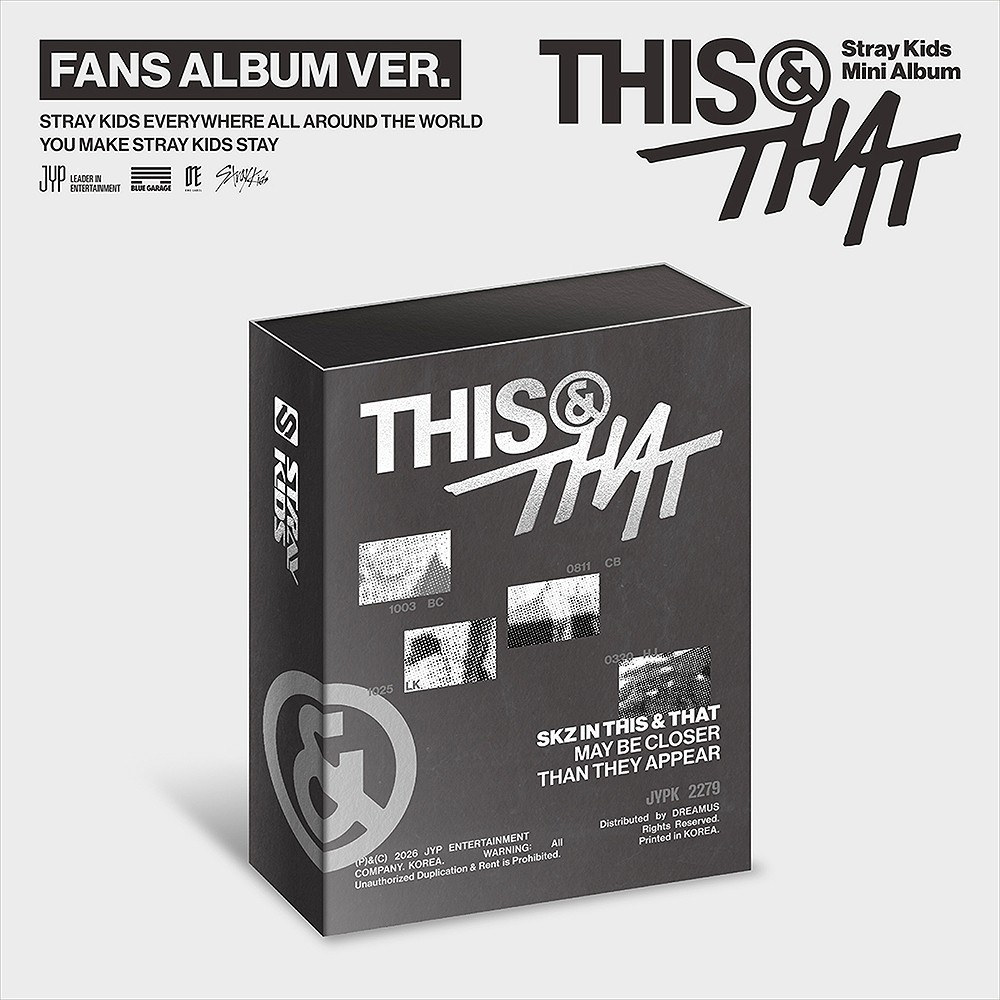 STRAY KIDS THIS & THAT Mini Album FANS Ver/QR+24Sticker+Photo Card Set+POB+GIFT