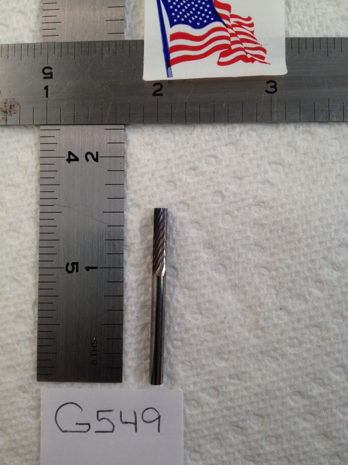 1 NEW FALCON / SGS 1/8" SHANK CARBIDE BURR SA-43 SINGLE CUT. CYLINDER (G549)