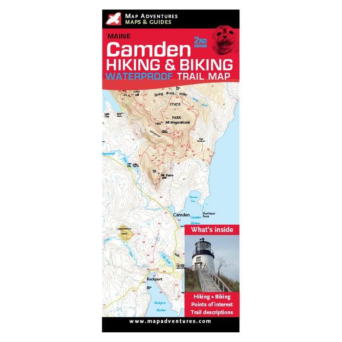 Map Adventures New England: Camden, Maine Waterproof Trail Map