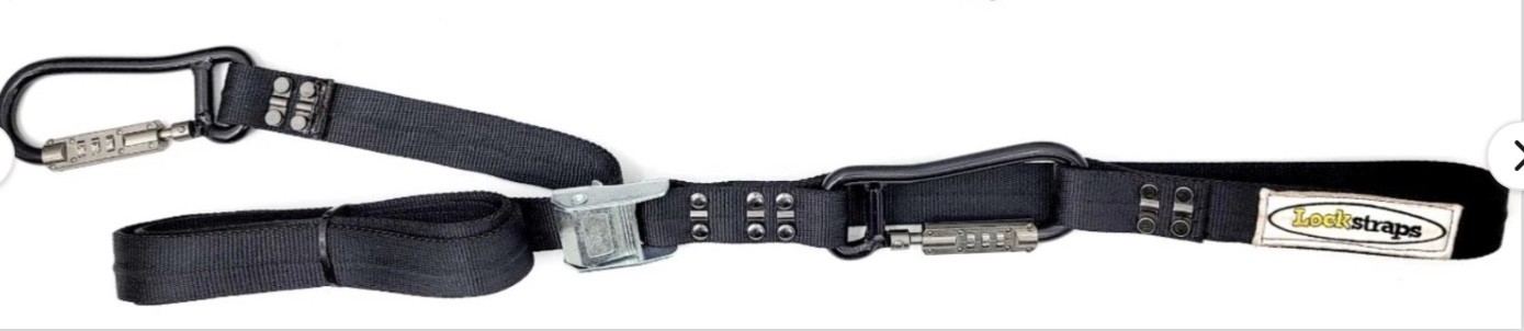 NEW Lockstraps Locking Tie-Downs, 2 Combination Locking Carabiners, 29-0101 *