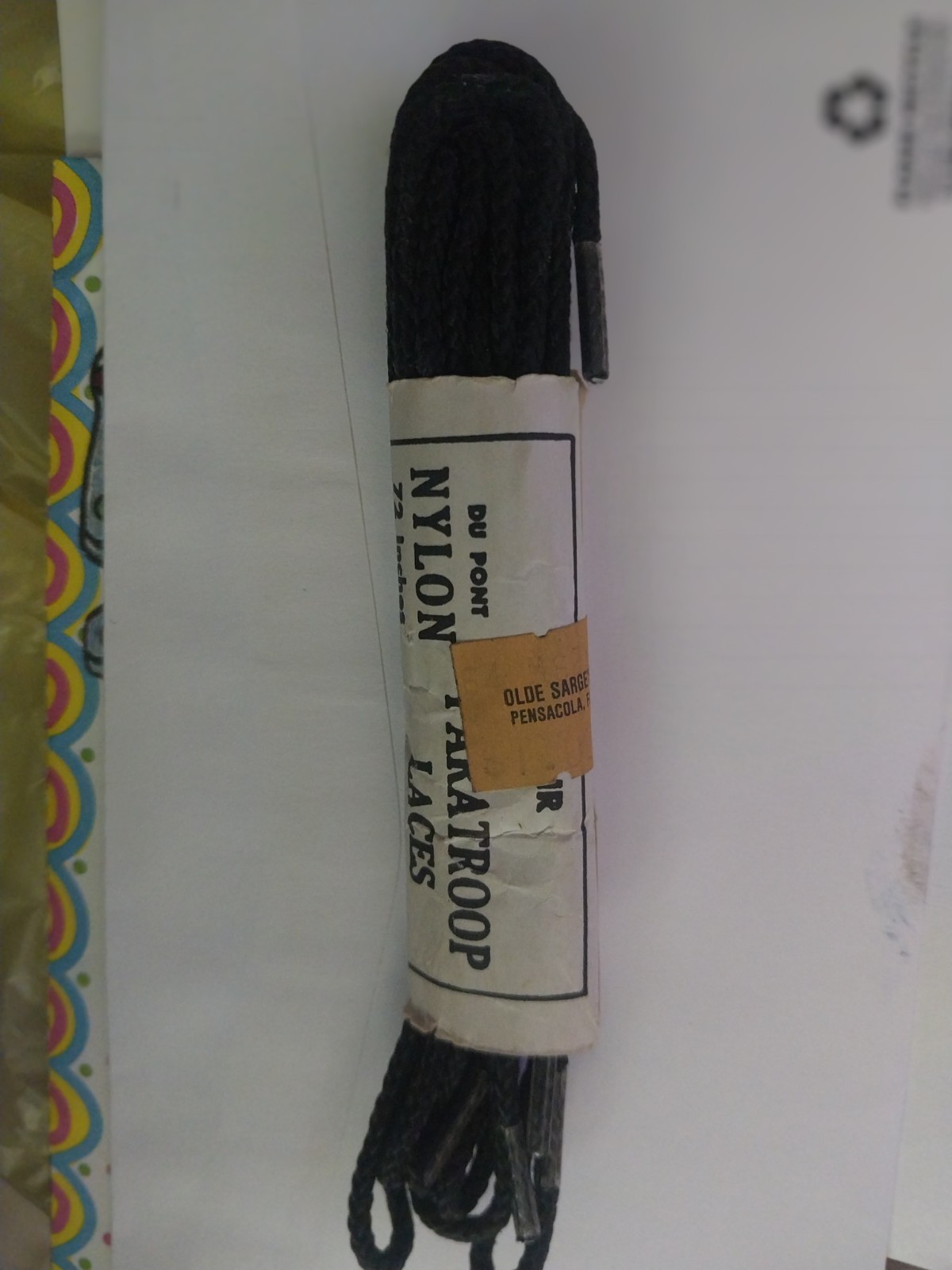 1 pr - 72" Black Nylon Paratroop Boot Laces