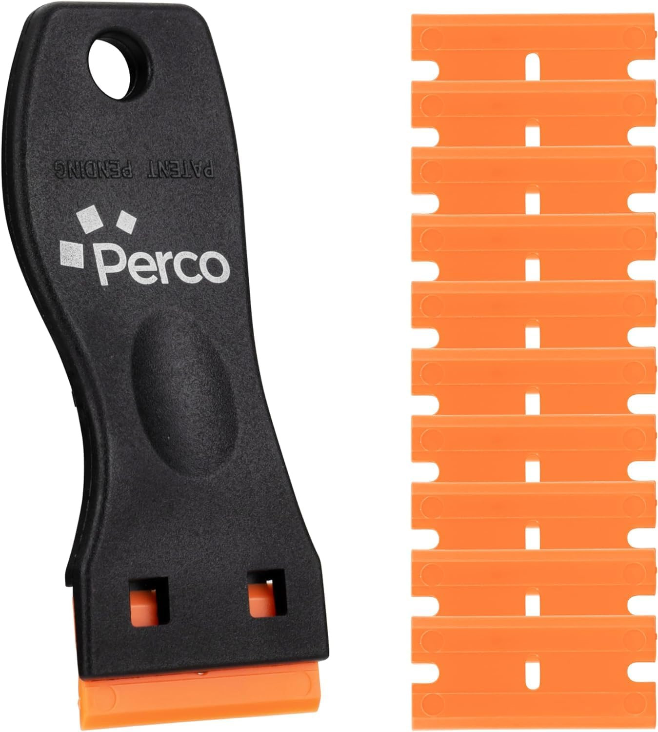 Plastic Razor Blade Scraper with 10 Extra Plastic Blades – No-Scratch