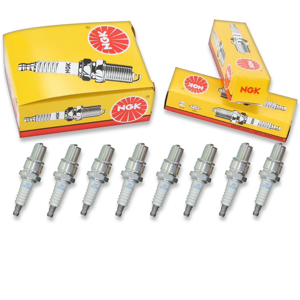 8pcs NGK 6669 Standard BR9ECS-5 Snowmobile Spark Plug Tune Up Kit Set zo