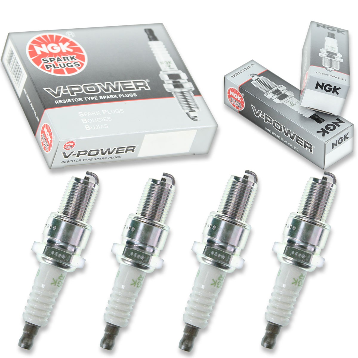 4pcs 2000 Arctic Cat ZL 580 EFI ESR NGK V-Power Spark Plugs 580cc 35ci Kit ys
