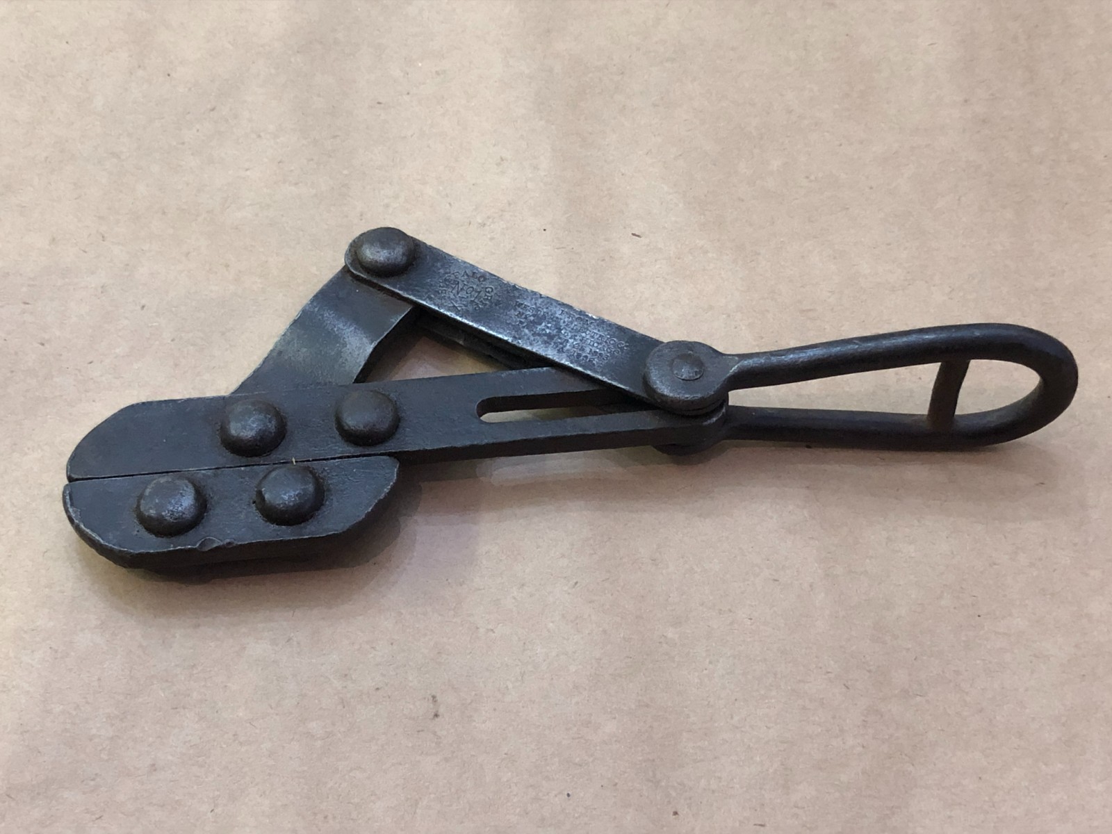 Vintage Western Electric Buffalo Grip No. 1 Cable Wire Puller Clamp Tool