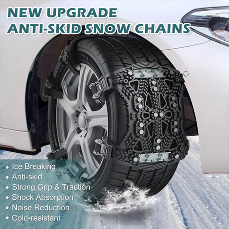 Tire Chains Snow Chain for Car/SUV/Pickup Trucks Adjustable Universal Emergency
