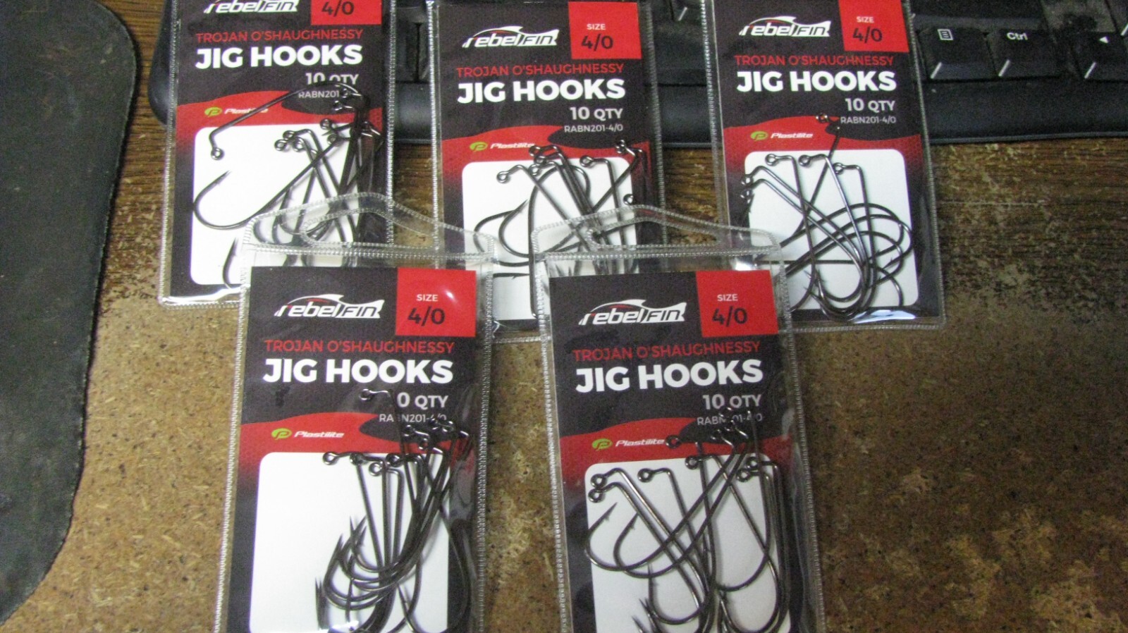 Jig hooks, size 4/0, 50 ct, trogan oshaughessy, free shipping