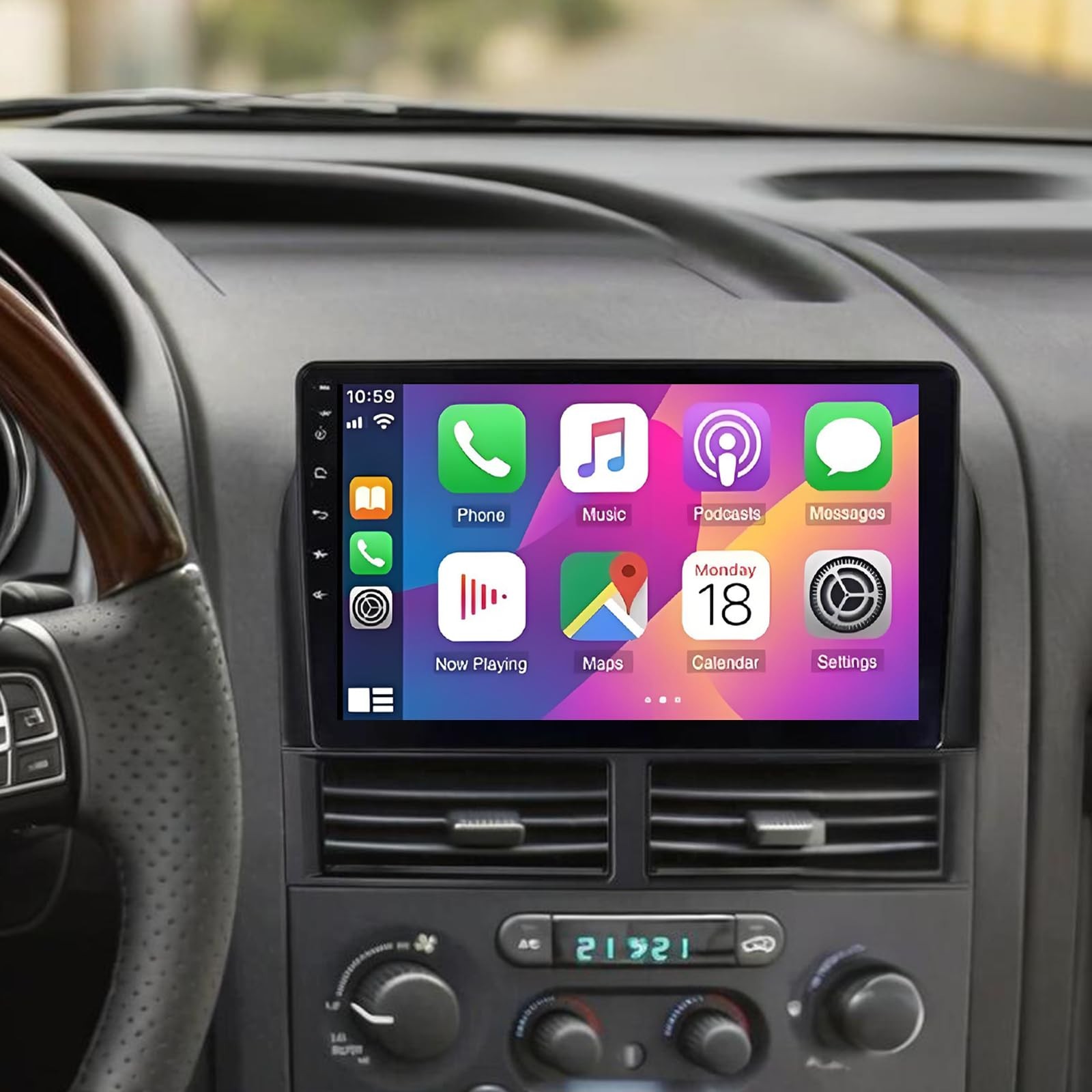 Car Radio Jeep Grand Cherokee 2004-2007 Wireless Carplay Android Auto 10 Inch
