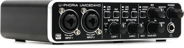 Behringer U-Phoria UMC204HD USB Audio Interface