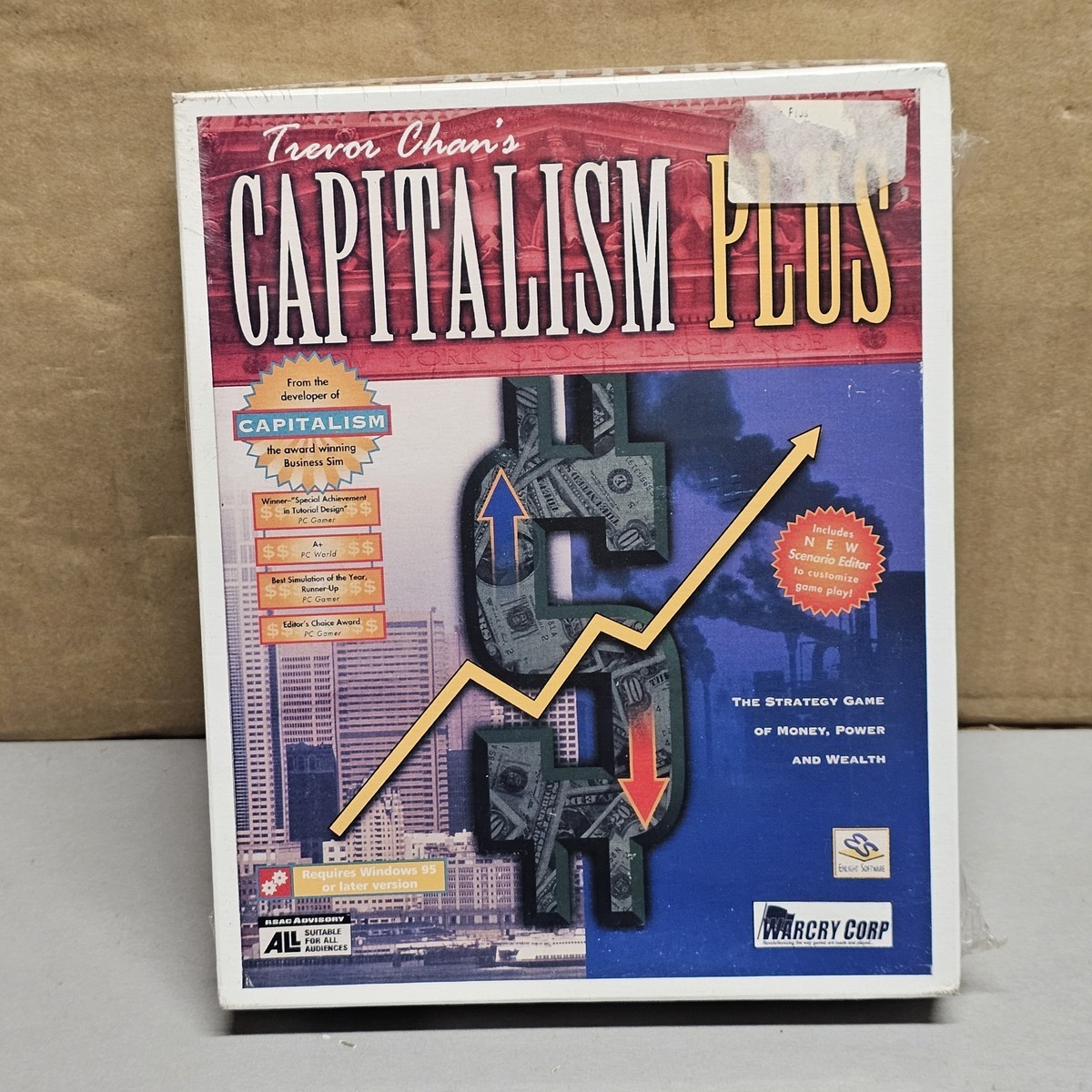 Capitalism Plus PC Game Big Box Trevor Chan Strategy (SEALED)