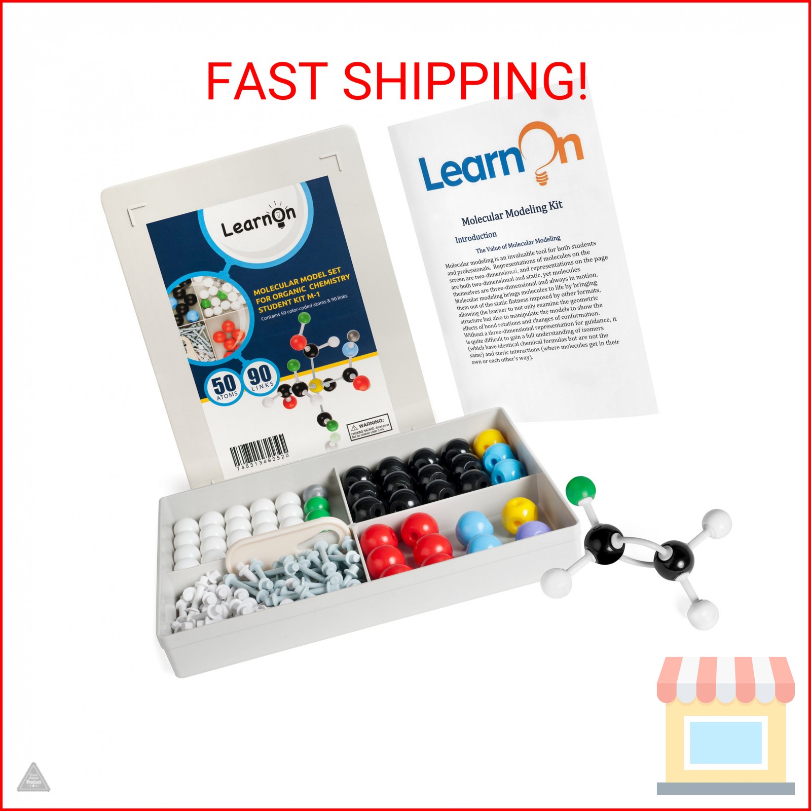 Organic Chemistry Molecular Model Kit Set for Ochem Students with User Guide - 1