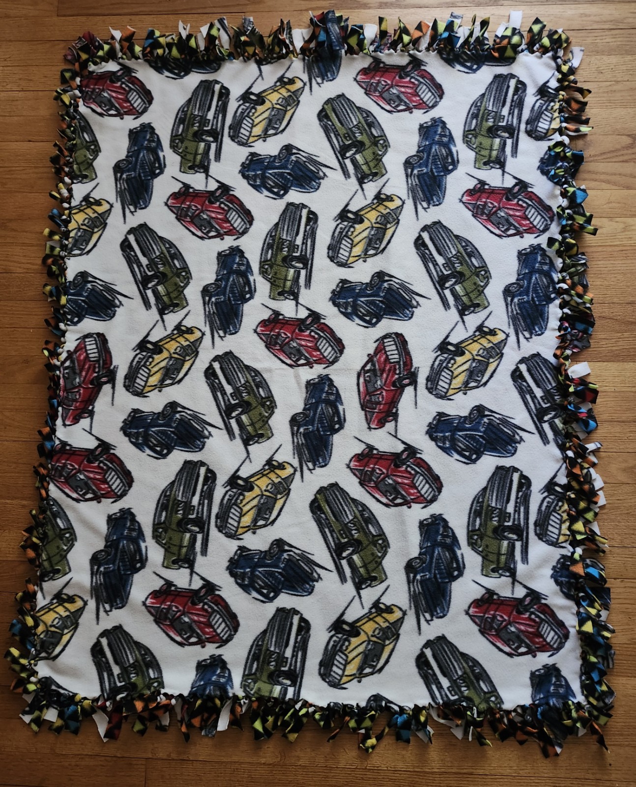 FREE 40 x 50  Reversible Homemade Fringed Truck Warm Throw  Blanket Unusual New