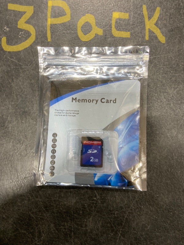 INDMEM Genuine 2 Pack SD Card 2GB Class 4 Flash Memory 2G SLC Stanard Secure 2PC