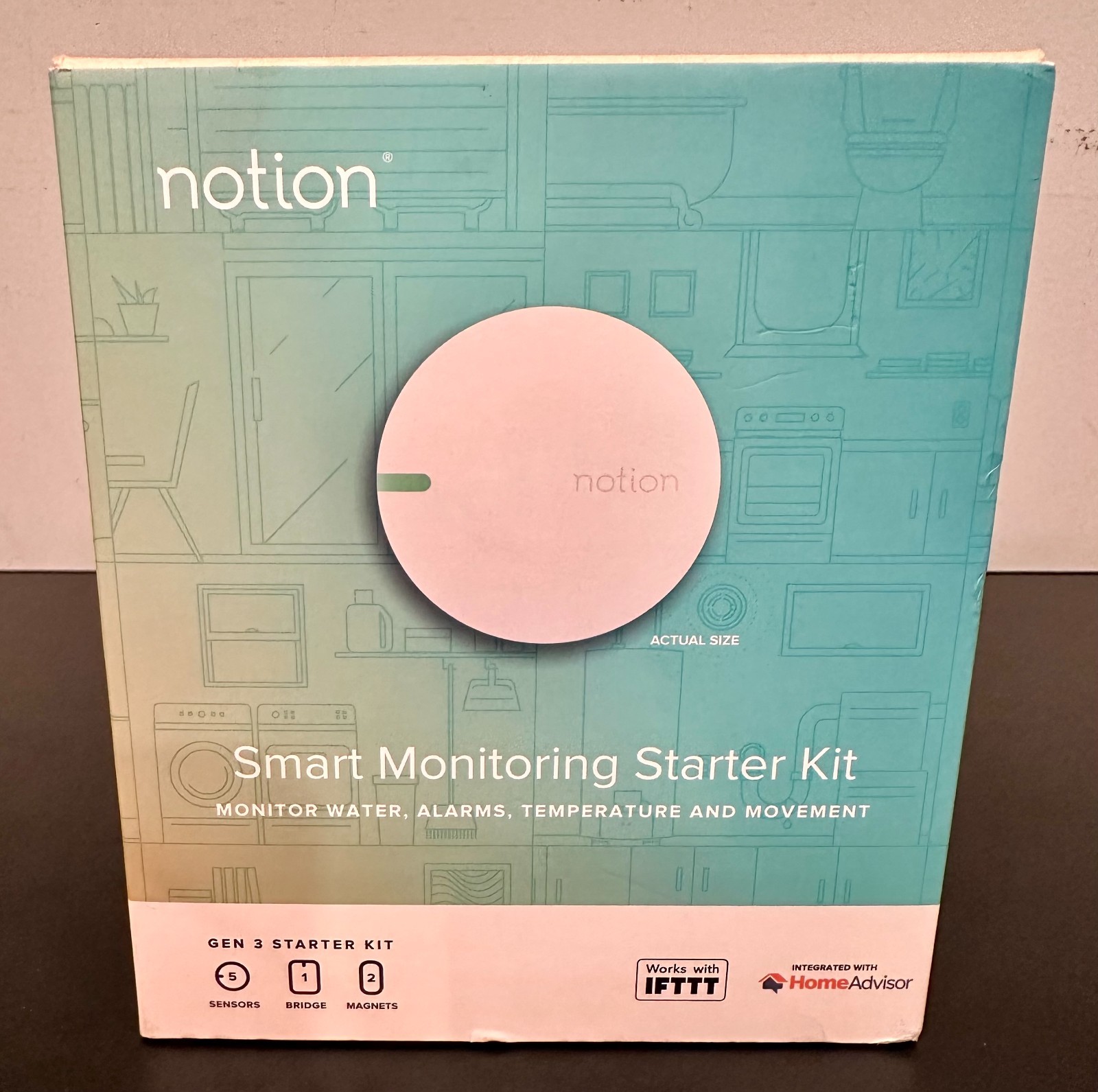 Notion Smart Monitoring Starter Kit Gen 3 - 5 Sensors, Bridge, 2 Magnets NEW/OB