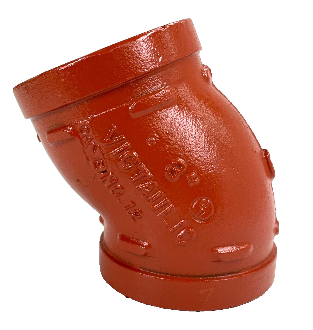 Victaulic 3" Style 12 Gooseneck Elbow 22-1/2 Degree Grooved End Pipe Fitting