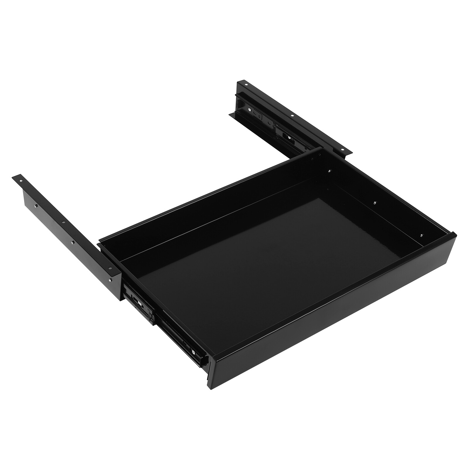 Black Drawer Box Organizer Pull Out Under Cabinet Sliding Shelf Roll Out Tray