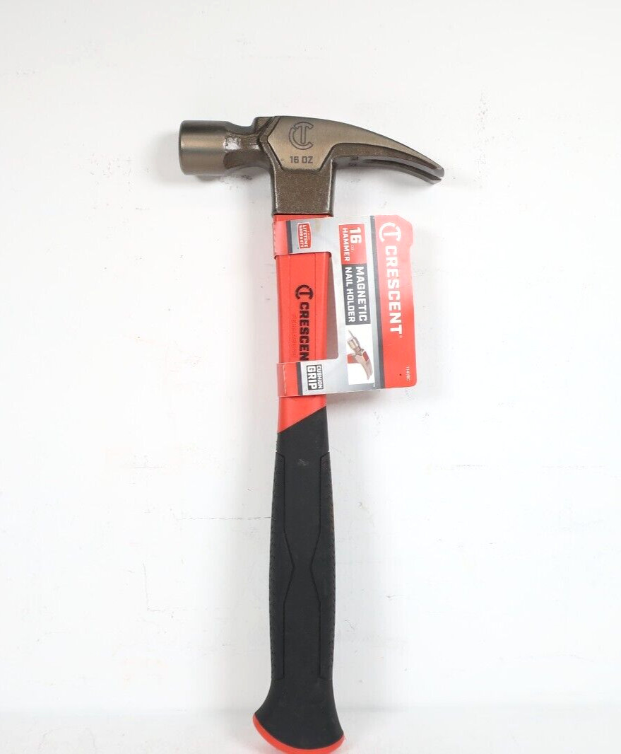Crescent Hammer Fiberglass Handle Regular Claw Rip 16oz rubber grip magnet new