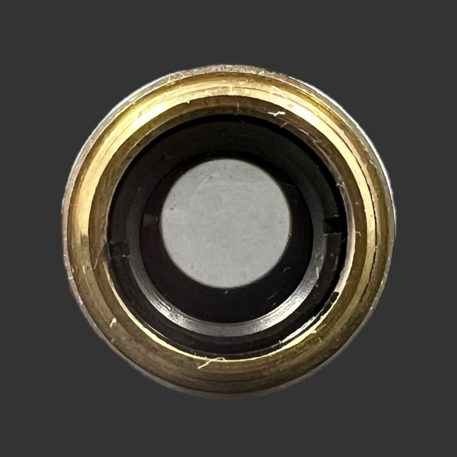 Vtg AO American Optical Plan Achro 4/.12 Microscope Objective Lens CAT .1017