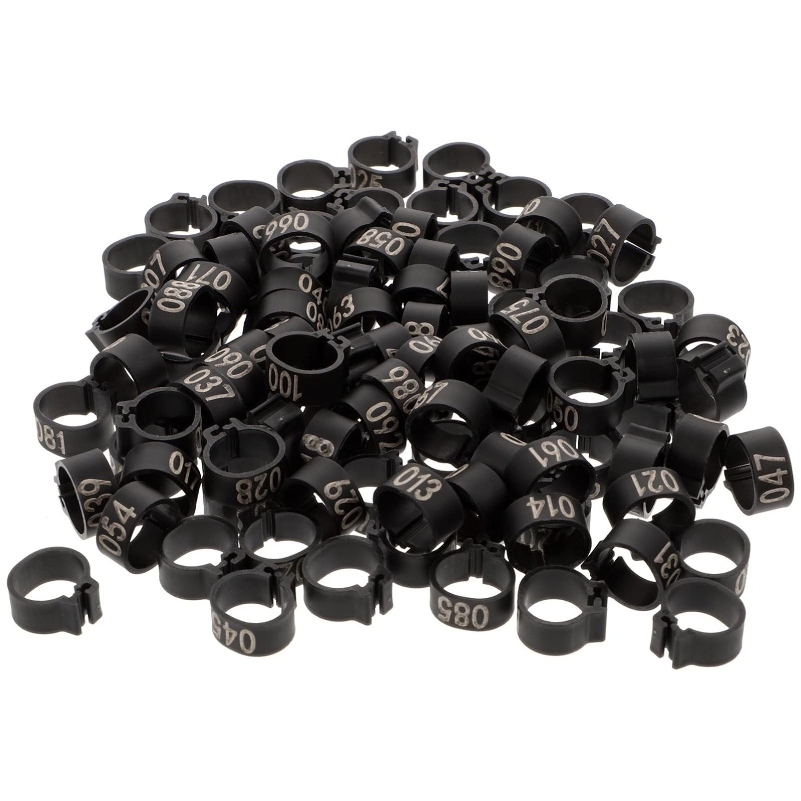 iplusmile Numbered Pigeon Foot Rings 10Mm Bird Leg Bands 100 Pack Clip-on Leg...