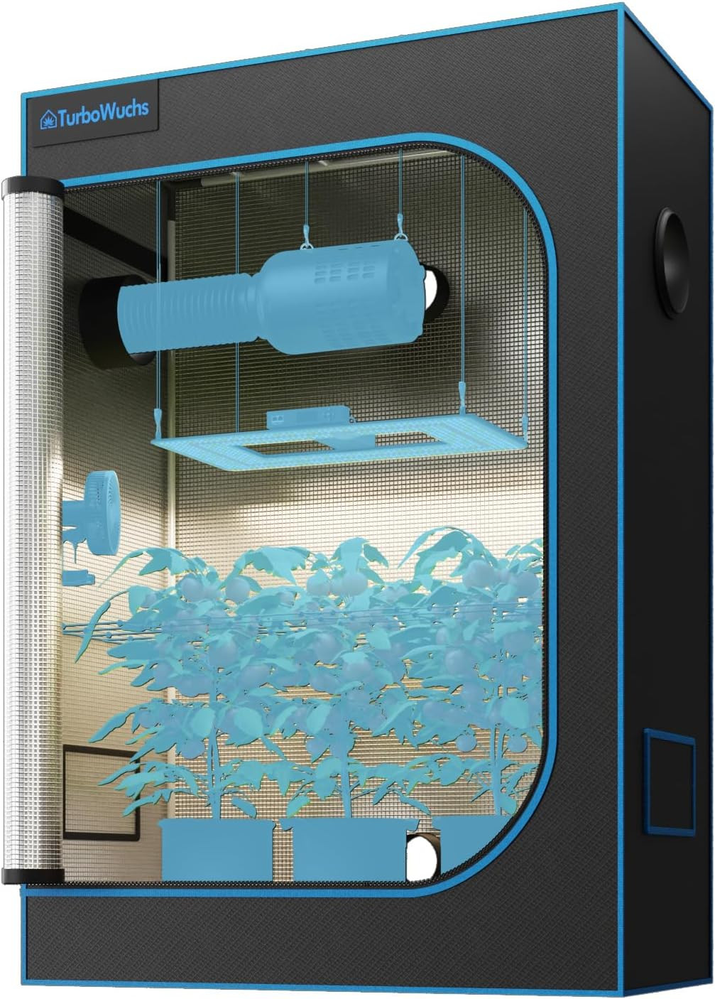 Grow Tent 4'X2'(48"X24"X72"), Heavy Duty 1680D Mylar Indoor Grow Tent for Plant,