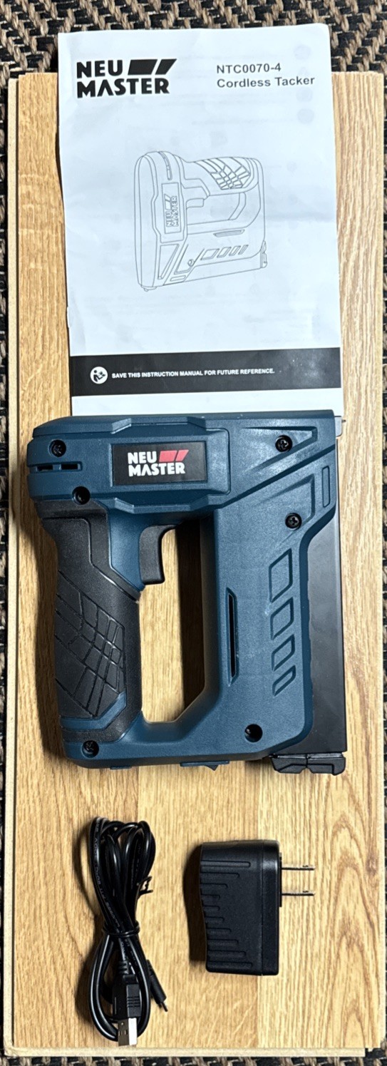 NEU MASTER Electric Staple Gun, Cordless Staple Guns with Staples & USB Charger,