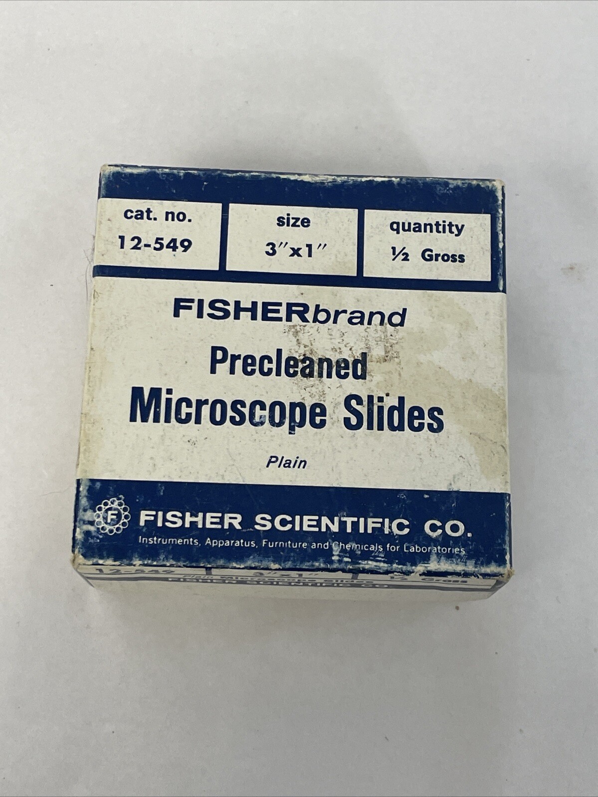 FisherBrand Superfrost Microscope Slides Precleaned 25x75x1mm Approx. 1/2 Gross