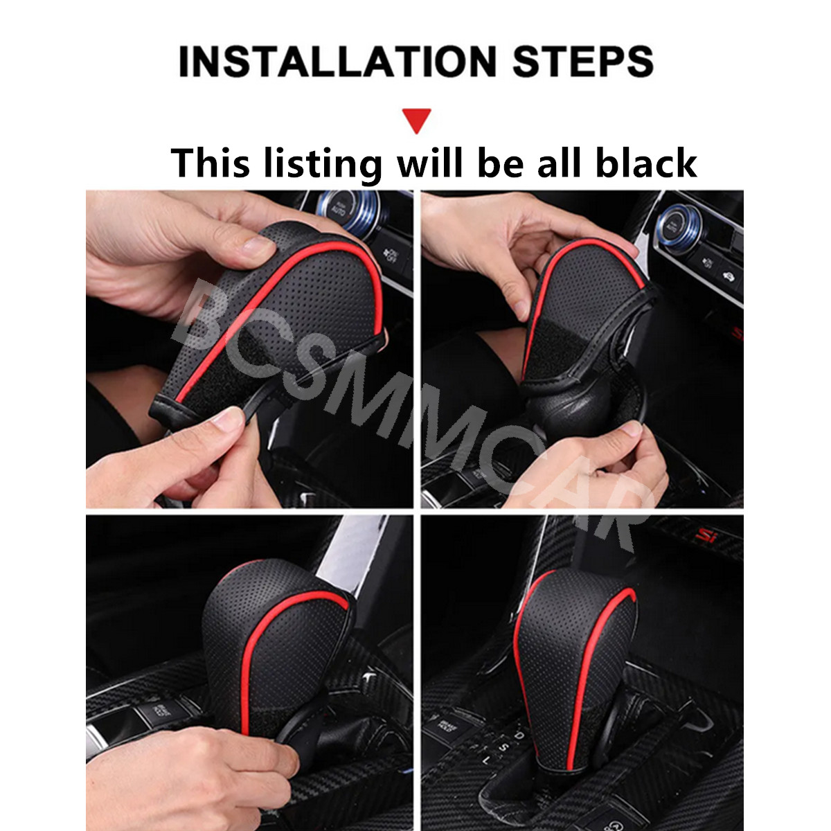 Car Gear Shift Knob Cover Gear Shift Grip Handle Protector Accessories leather