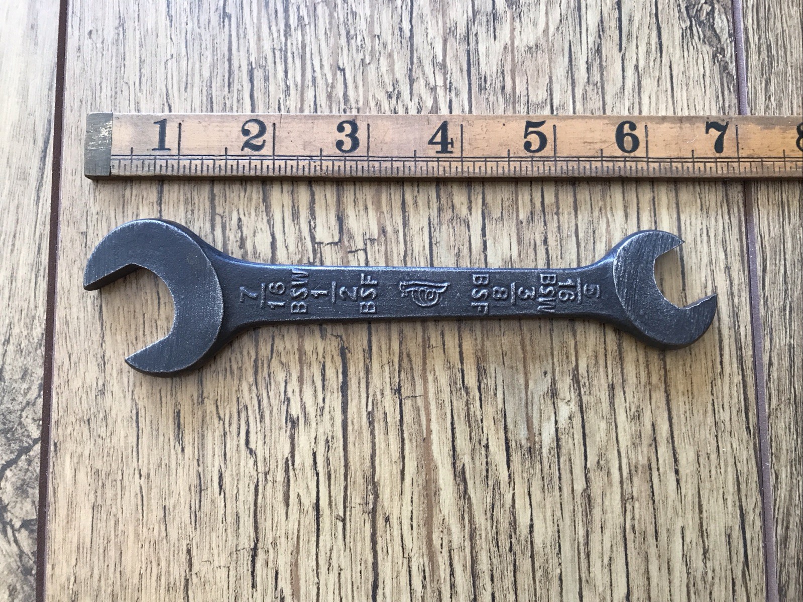 A Vintage Snail Brand 7/6” X 5/16” BSW Spanner Classic Car Tool.