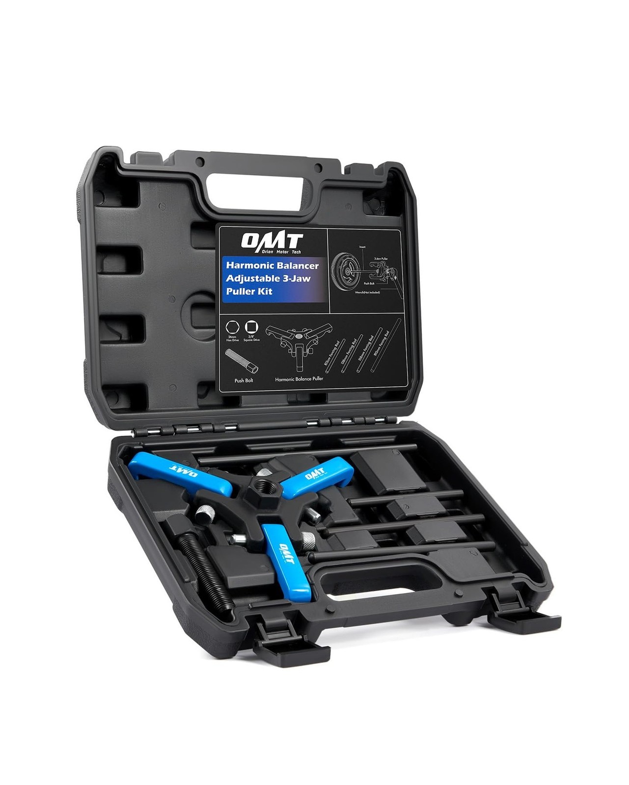 Orion Motor Tech Harmonic Balancer Puller Kit, Adjustable 3-Jaw Puller Set fo...