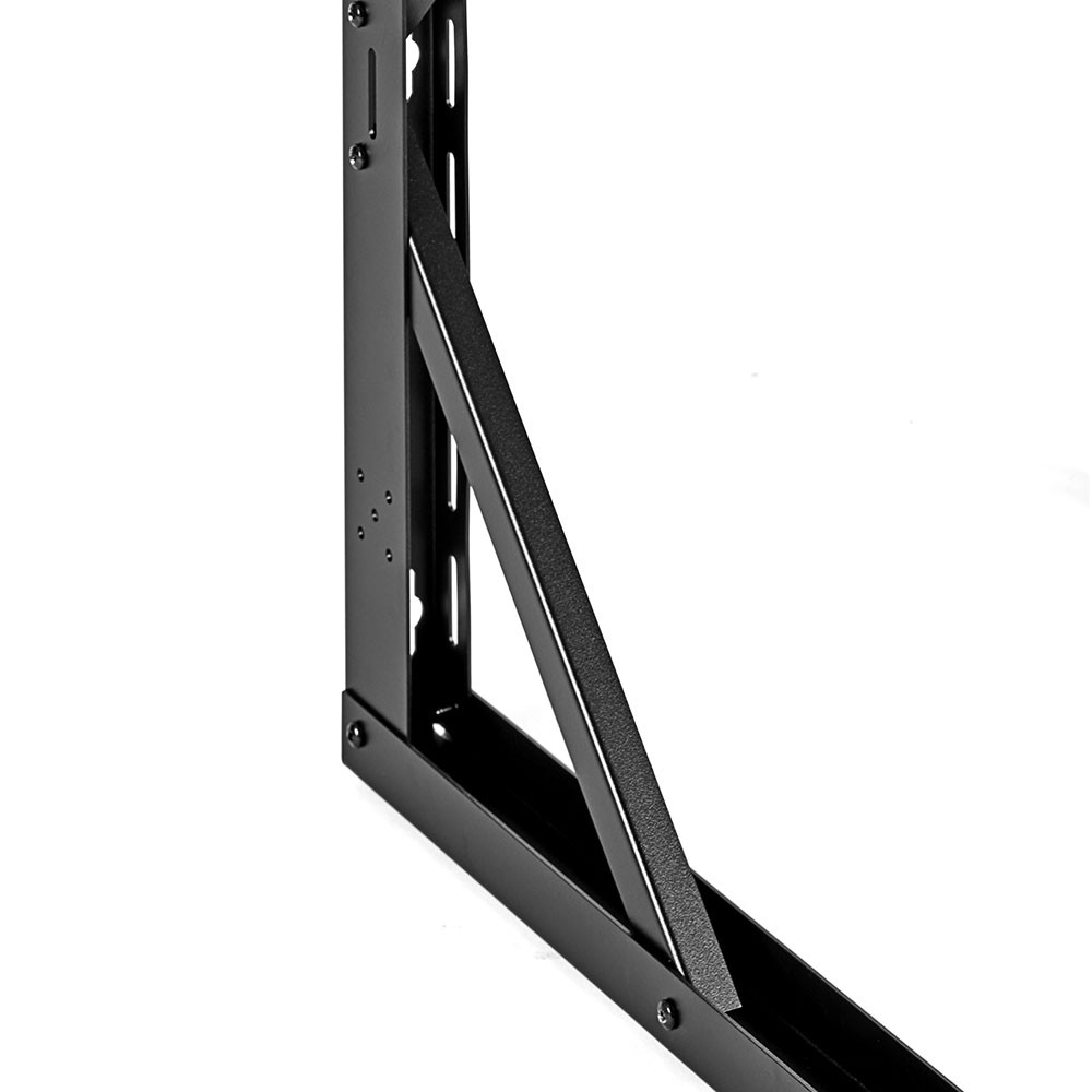 NavePoint 9U Wall-Mount Open Frame Network Rack 24.81 Inch Depth, AV Rack, Black