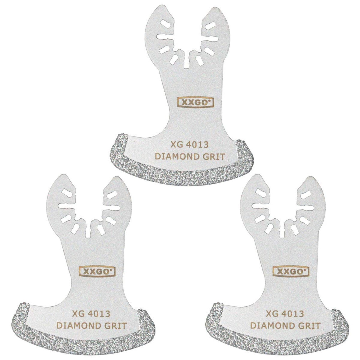 3 Piece Oscillating Multi Tool Diamond Blades Segment Grit Grout Removal XG3001S