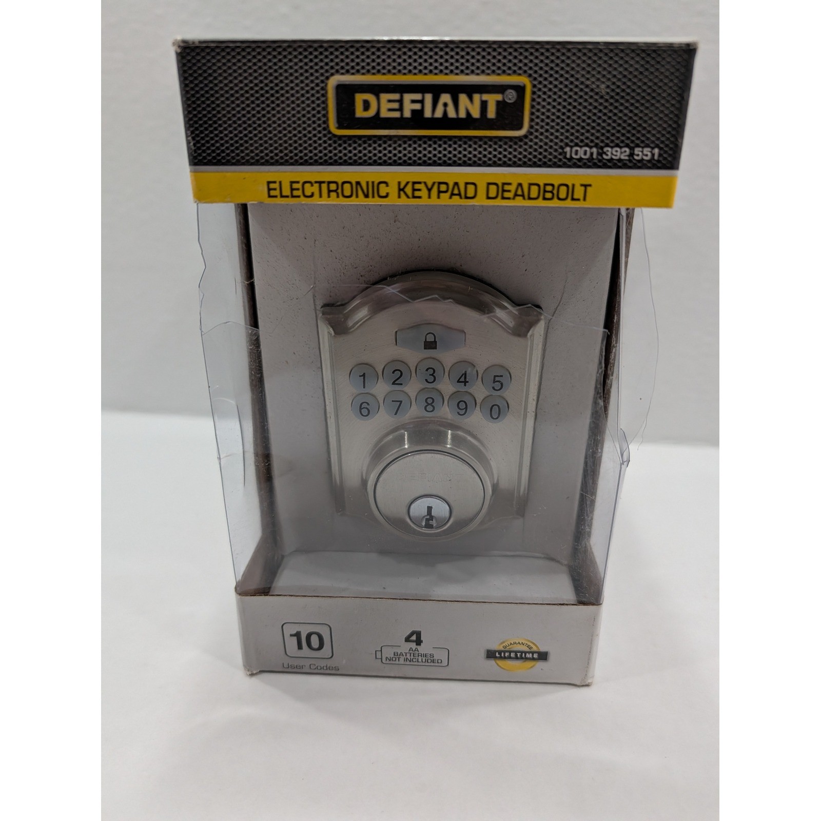 Defiant Electronic Keypad Deadbolt Satin Nickel Lock NEW Damaged Box