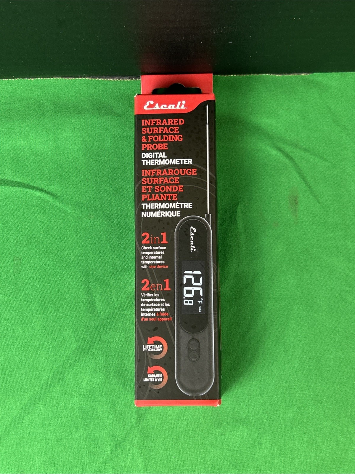 Escali DH7 Infrared Surface and Folding Probe Thermometer