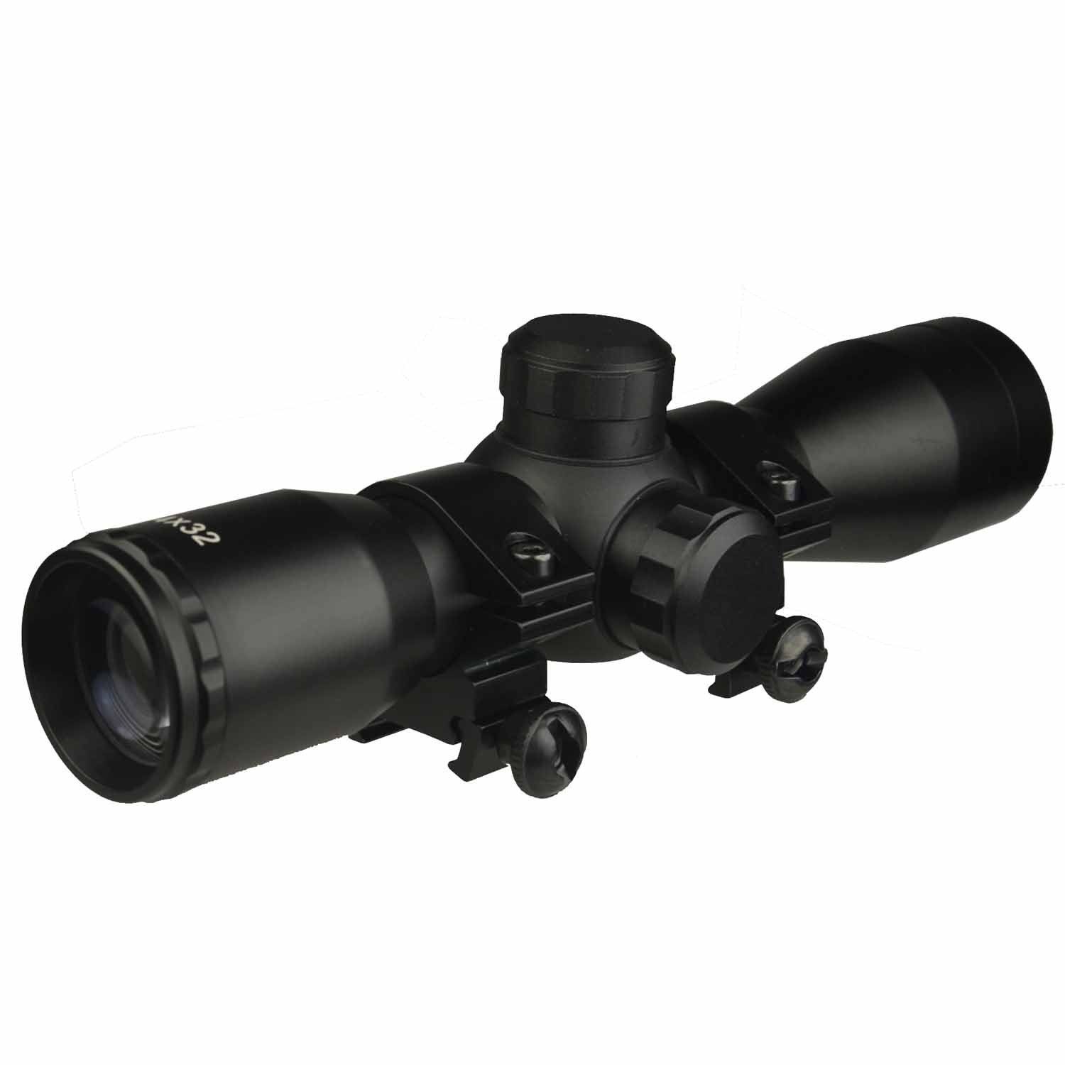 US SELLER 4X32 Compact Scope For Weaver / Picatinny Mount Mil Dot Come With Ring