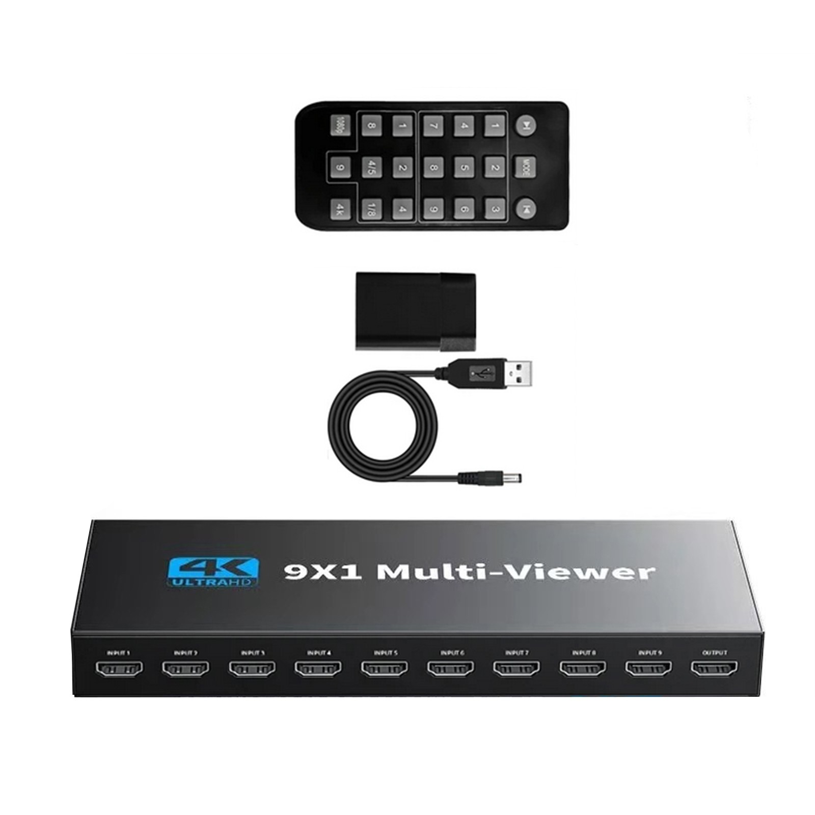 4K30hz 9x1 HDMI-Compatible Multiviewer 1080P Screen Multi Viewer Seamless Switch