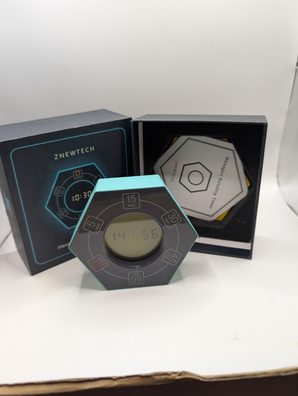 ZNEWTECH Hexagon Rotating Digital Timer ZT-X1 Productivity Study Kitchen Timer