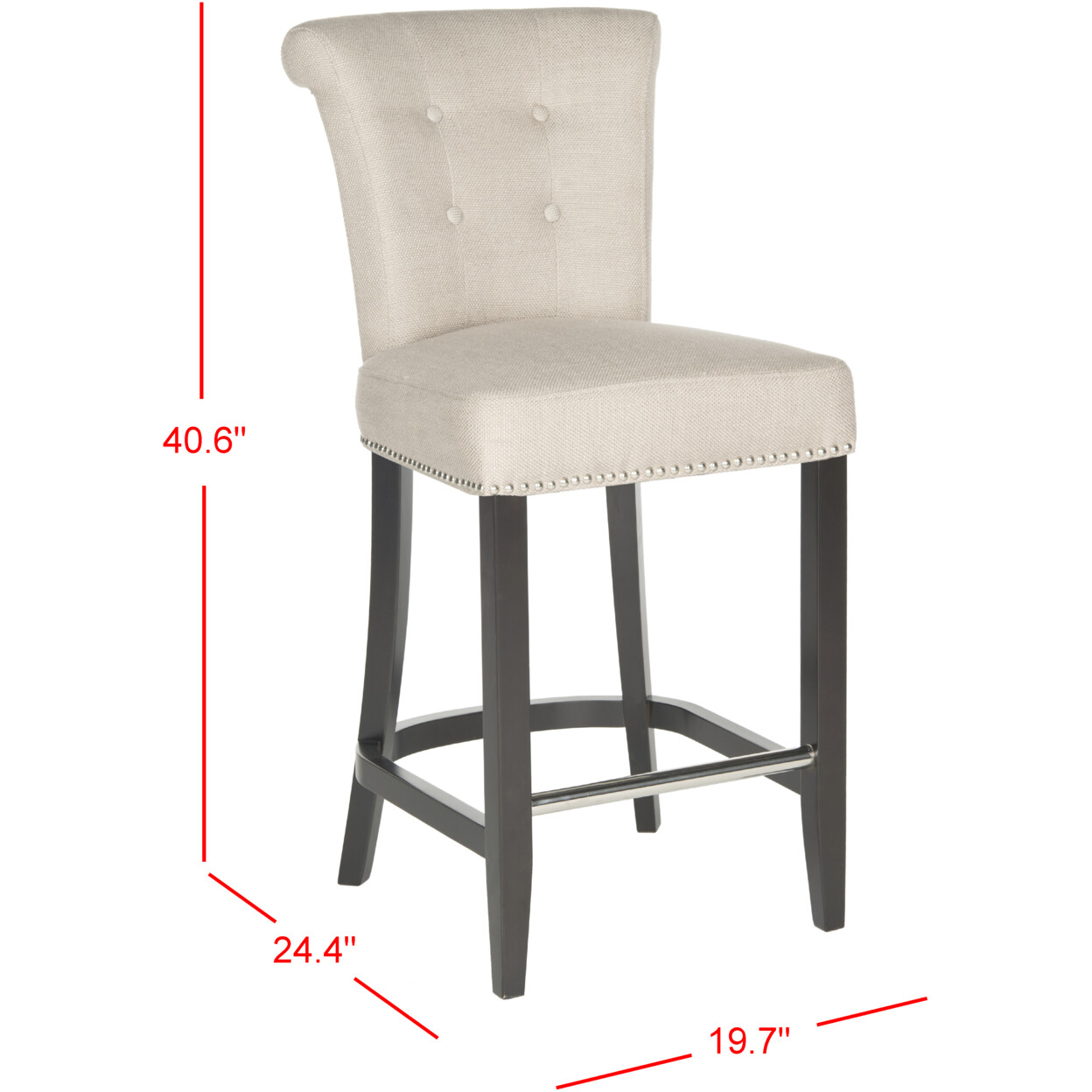 SAFAVIEH Addo Ring Counter Stool | Beige |