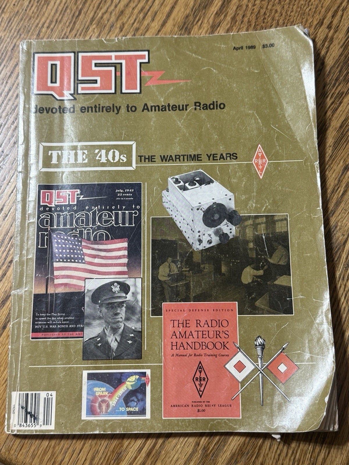 Vtg QST Amateur Radio Magazine April 1989 ARRL Wartime 40s Special Issue