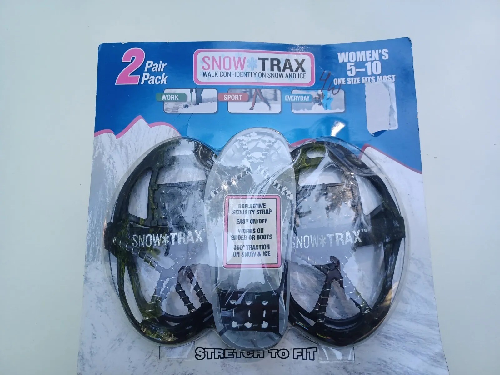 Snow Trax Women Size 5-10  2 Pair Pack New Unopened Walk On Snow Snowshoes