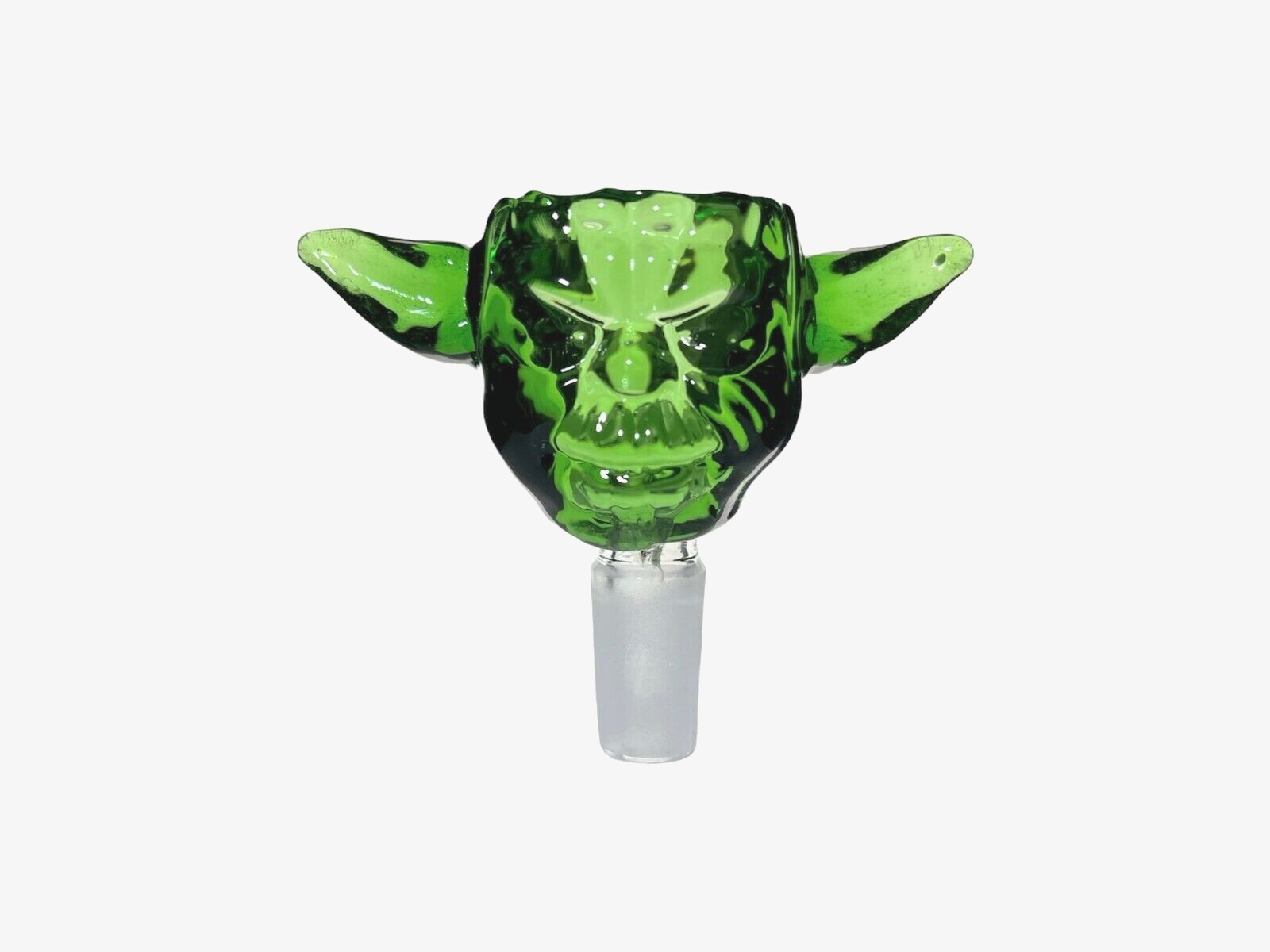 14mm Male Glass Slide Bowl Green Yoda Slide Bowl w/ FREE 2-3 DAY SHIPPING