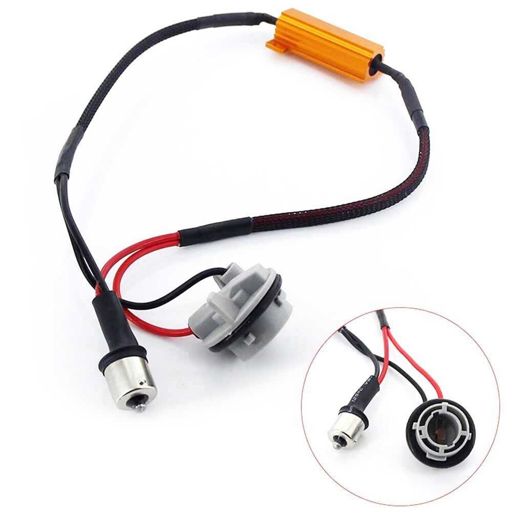 Wire LED Resistor Canceler Flash Error Decoder 1156 S Rear Turn Signal Stock