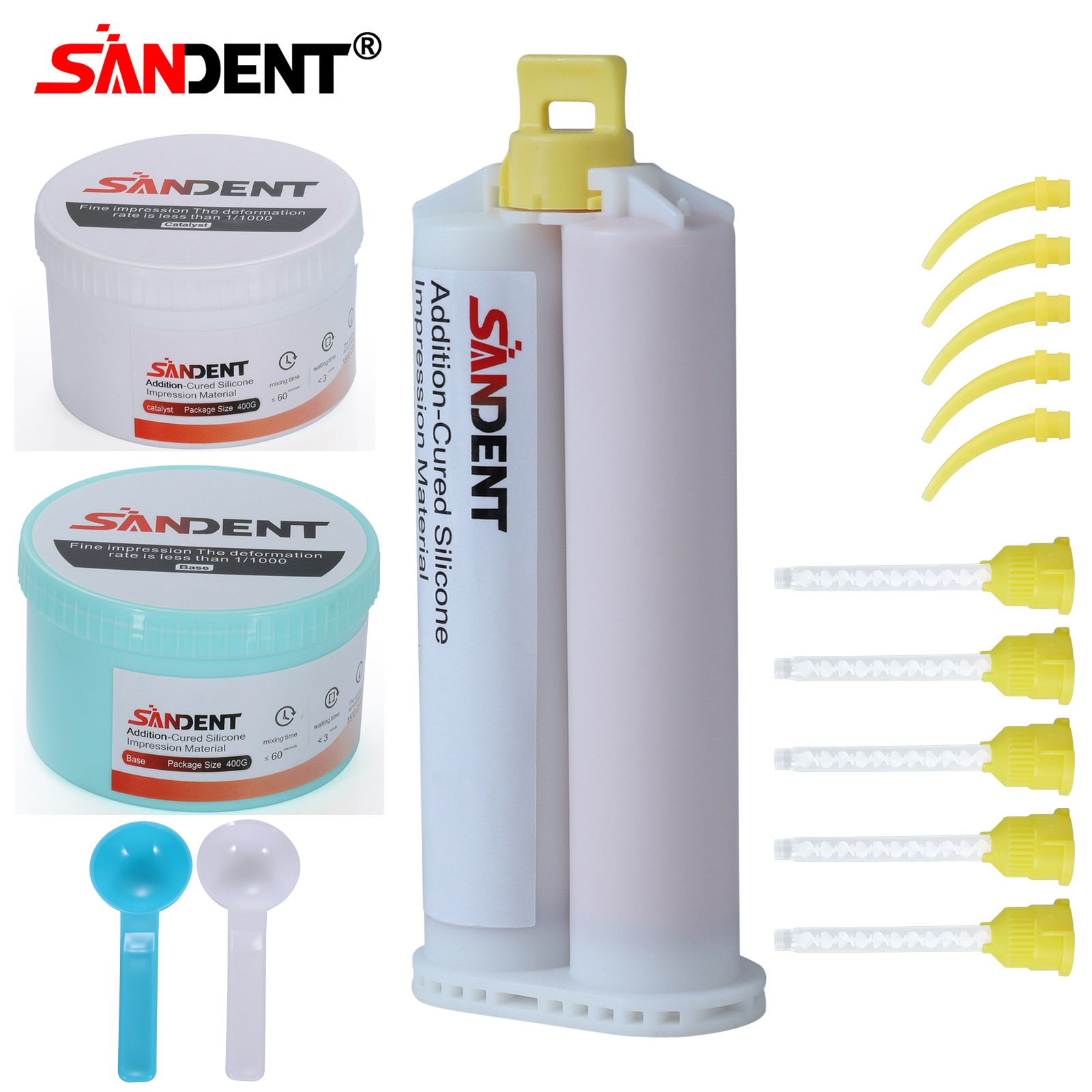 Dental Impression Materials Putty 400g Base+400g Catalyst / Light body 50ml