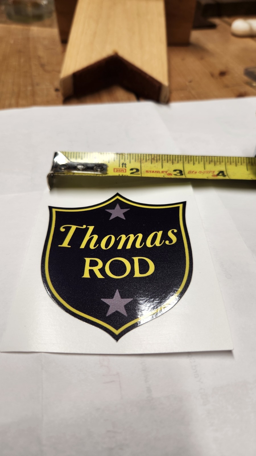 F.E. Thomas Rod Tube Labels