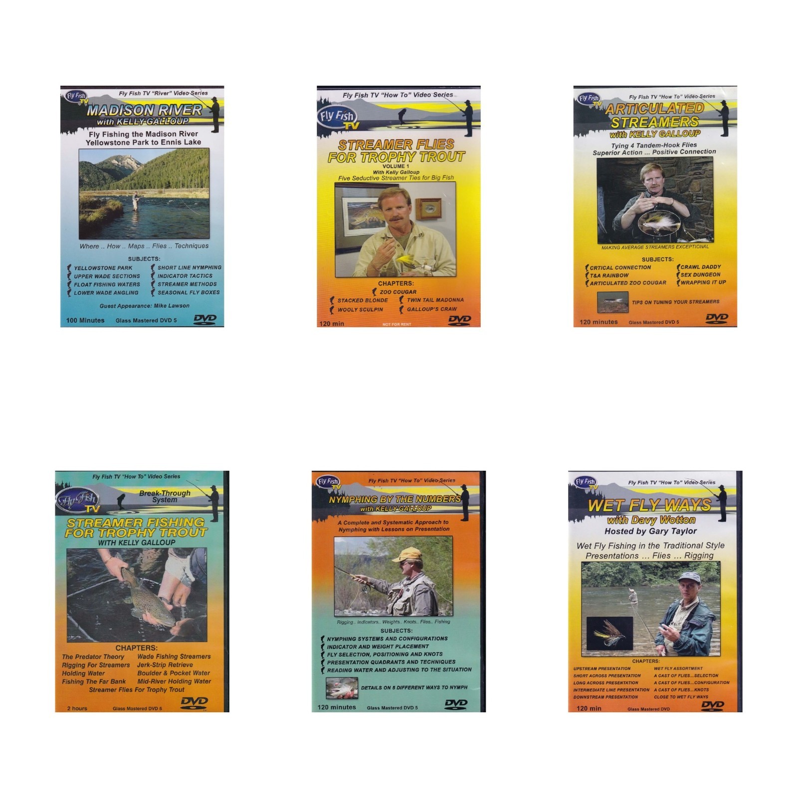 Kelly Galloup Fly Fishing DVD-6 Titles- Streamers, Nymphing, Madison River