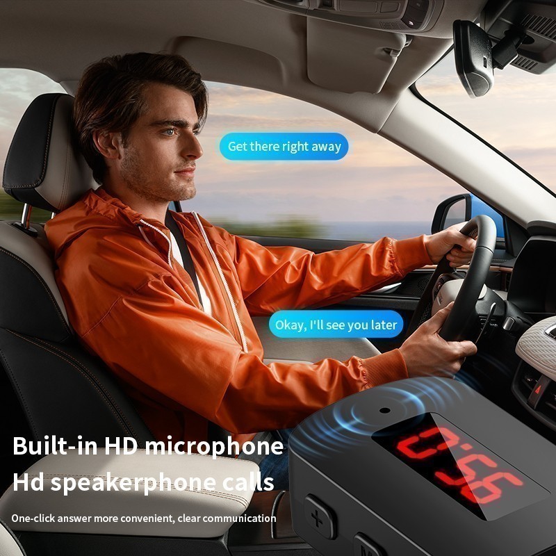 Wireless USB Car Bluetooth 5.3 Audio Receiver FM Transmitter Hands-Free Calling
