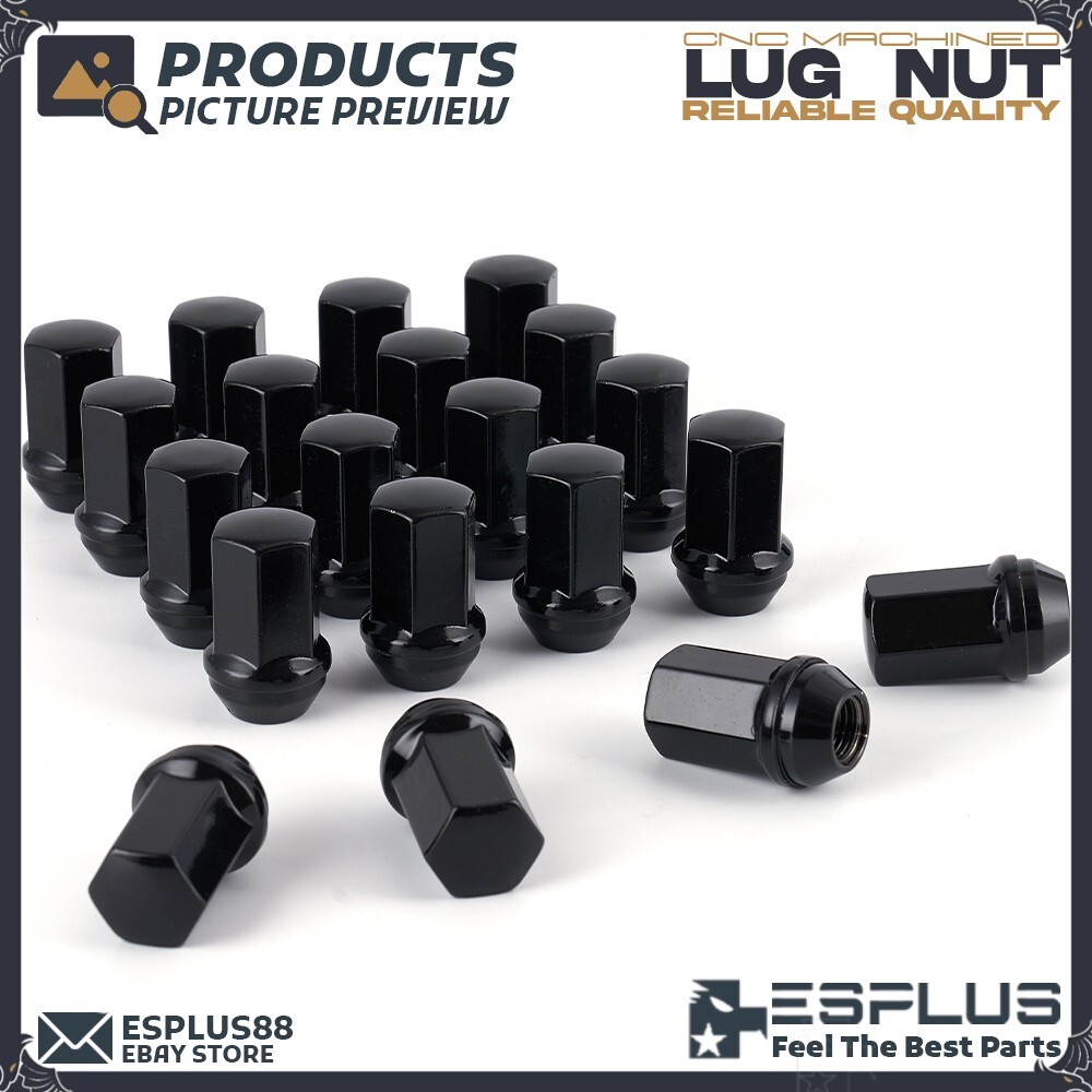 24 XL Ford OEM Cone Seat Lug Nut Black M14x1.5 Fit 2015-25 Expedition/F150/Lobo