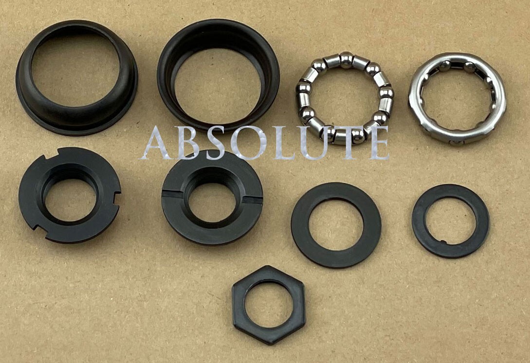 Bottom Bracket Set w/Bearings FOR 1/Piece Crank 5/16x9 Bike Bicycle Black.