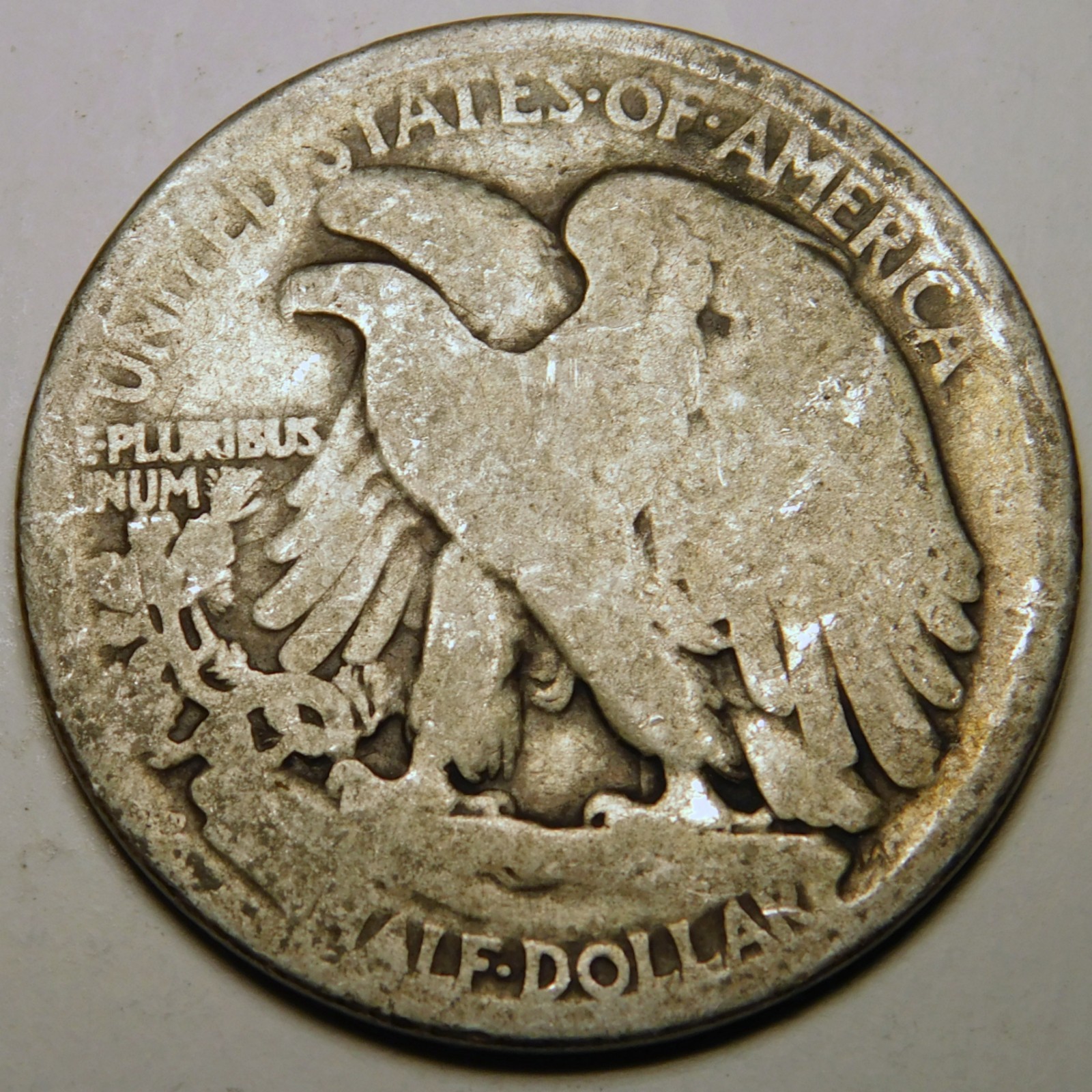 1918 D Walking Liberty Half Dollar 90% Silver "As Pictured-Not Cleaned"