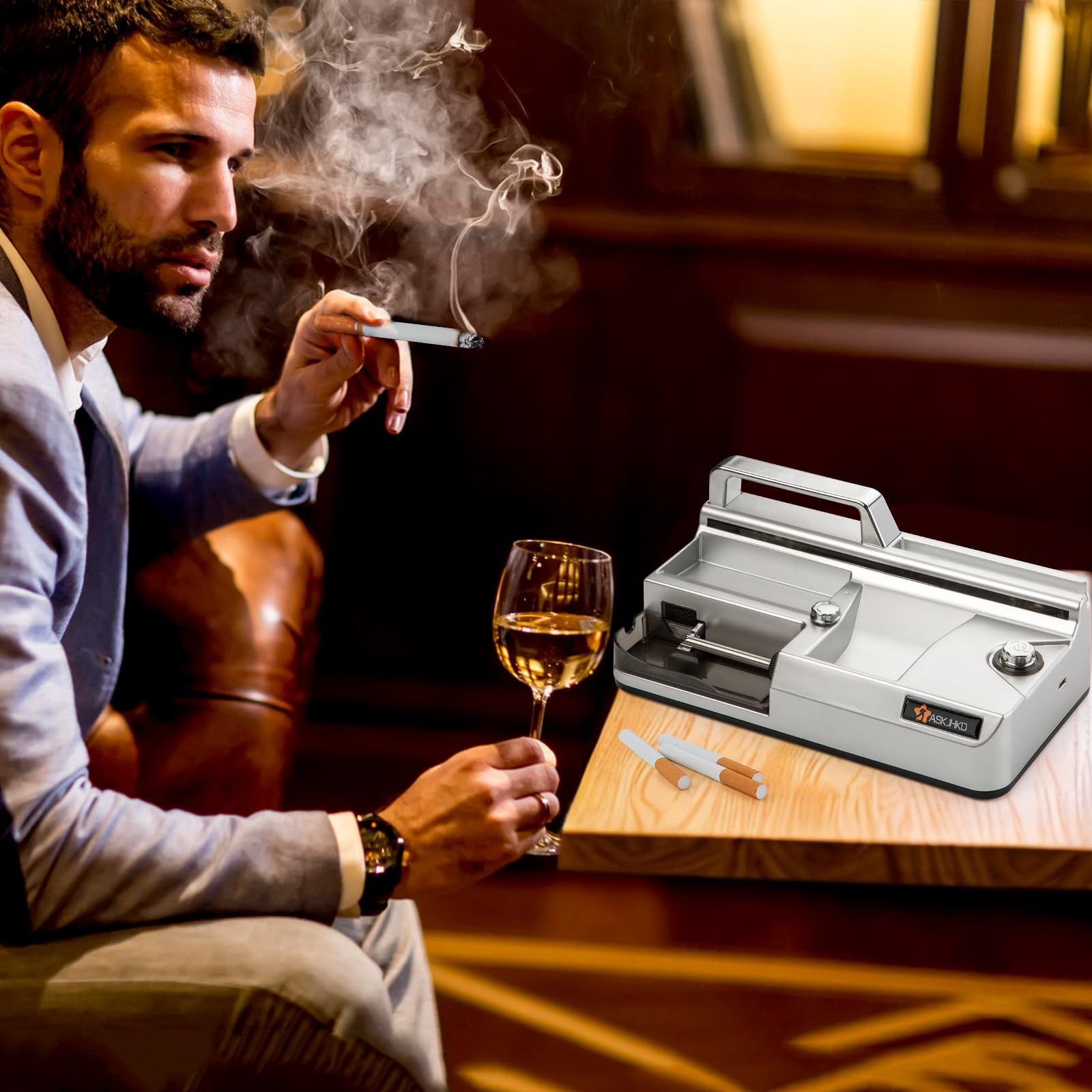 Electric Cigarette Rolling Machine, Automatic Cones Loader, Mini Portable Pre...